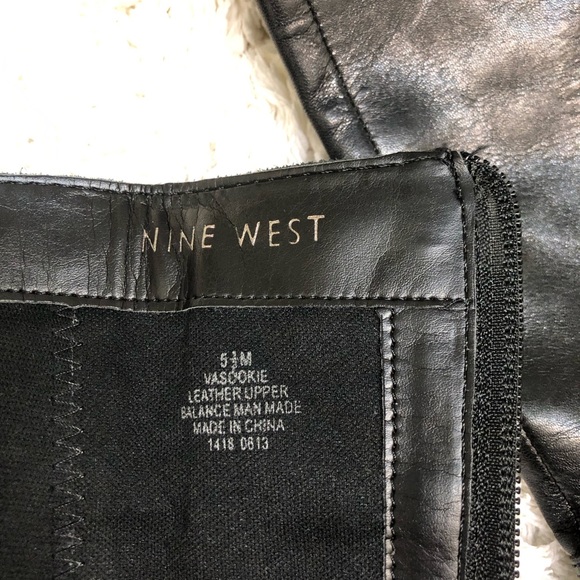 Leather Upper Nine West vintage America boots 5.5 leather upper, used condition - Picture 12 of 15